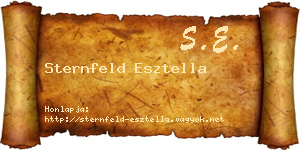 Sternfeld Esztella névjegykártya